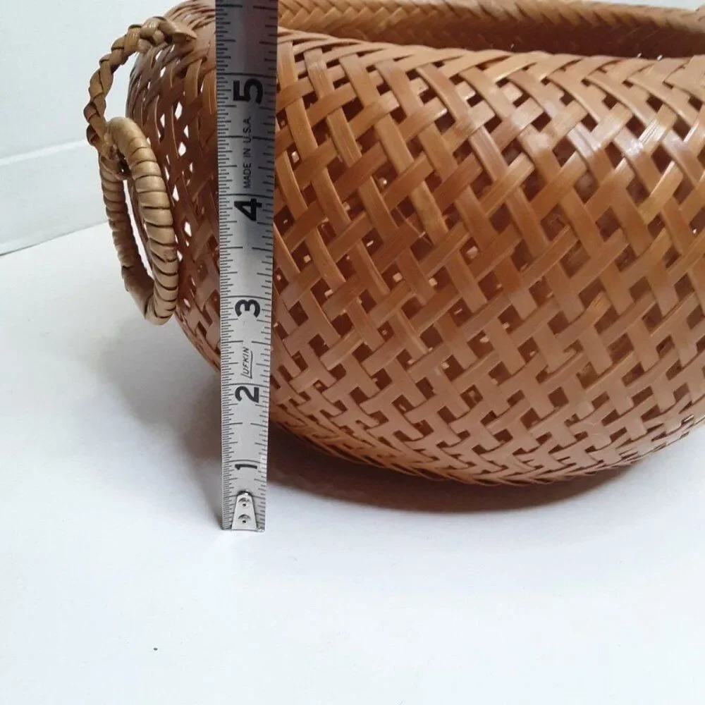 Bohemian Vintage Circle Woven Boho Basket/ Plant Stand